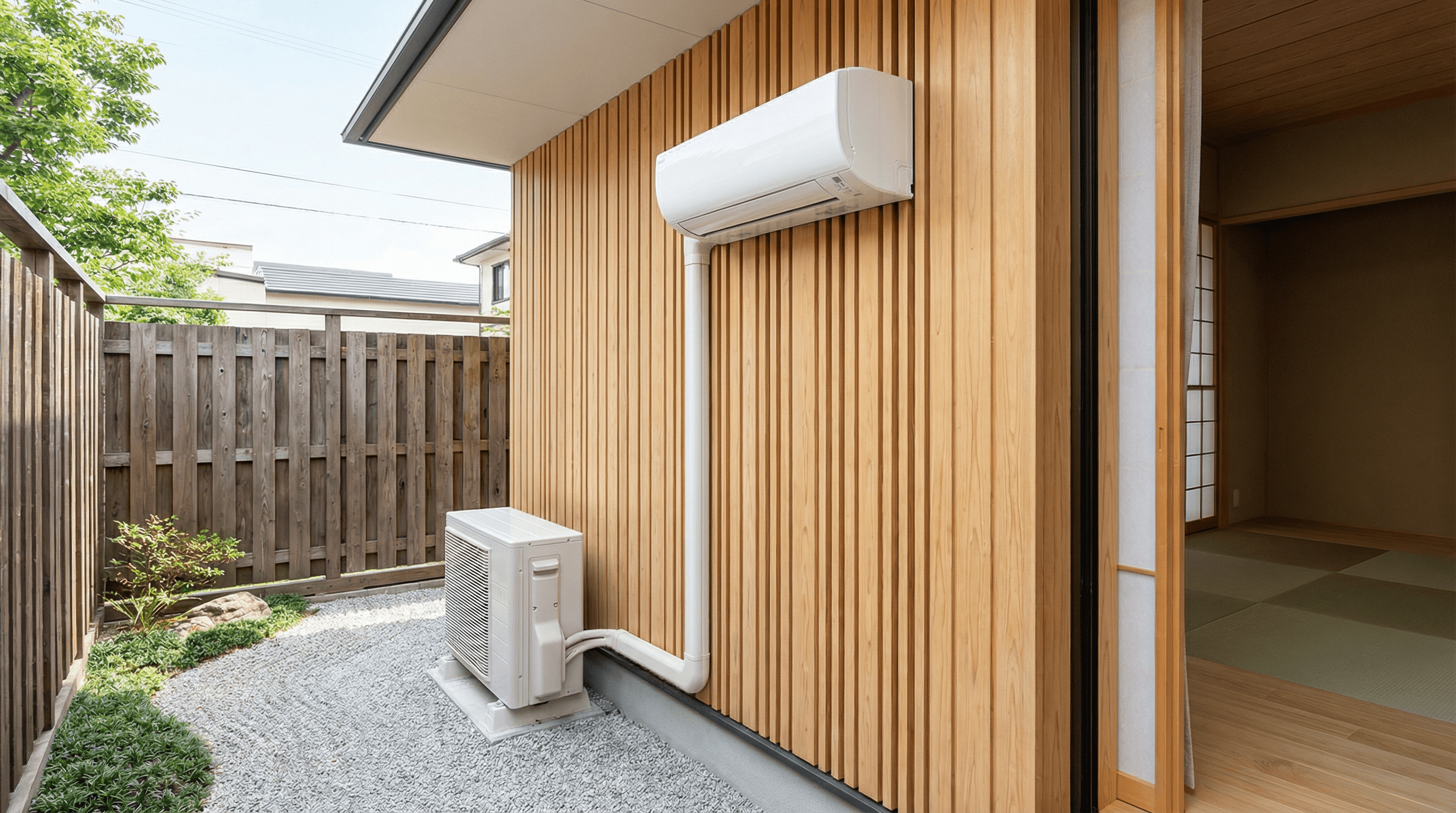 エアコン取付の施工写真